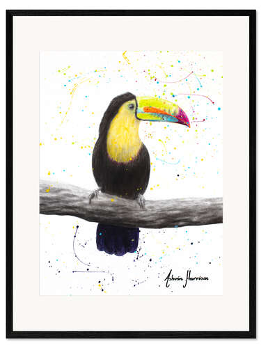 Impression artistique encadrée Toucan talentueux