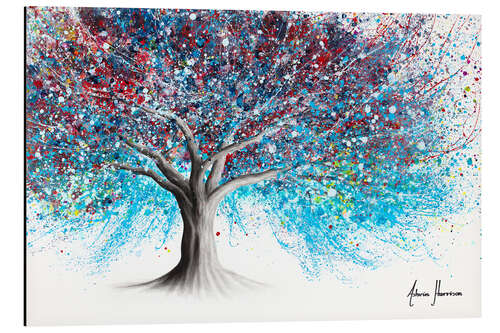 Aluminium print Night Lights Tree