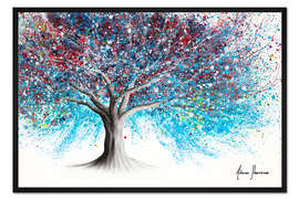 Gerahmter Kunstdruck Baum der Nachtlichter