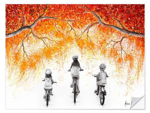 Selvklebende plakat The Autumn Ride