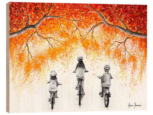 Wood print The Autumn Ride
