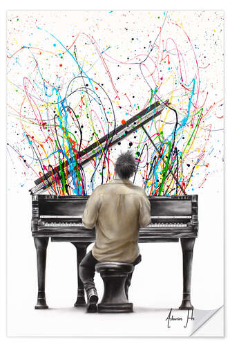 Selvklebende plakat The Piano Solo