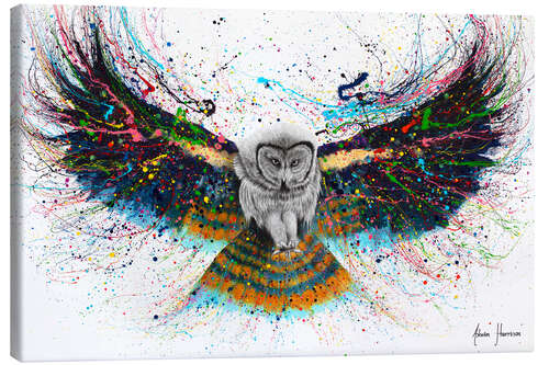 Lærredsbillede Hypnotic Twilight Owl