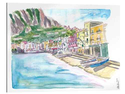 Gallery print Marina Grande Capri quiet morning with boats and waterfront