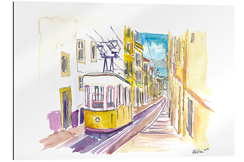 Quadro em plexi-alumínio Tour Memorável do Bonde Amarelo por Lisboa Clássico