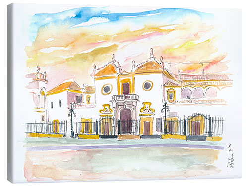 Lerretsbilde Seville Plaza De Toros Maestranza In Andalusien Spanien