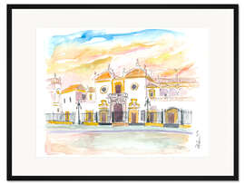 Gerahmter Kunstdruck Sevilla Plaza De Toros Maestranza In Andalusien Spanien