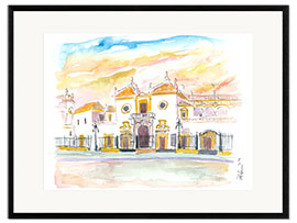 Impresión de arte enmarcada Sevilla Plaza De Toros Maestranza In Andalusien Spanien