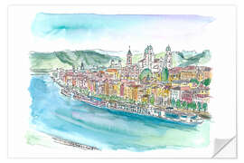 Wall sticker Passau Bavaria pearl on the Danube