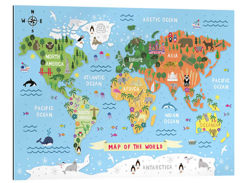 Galleriataulu World map for children