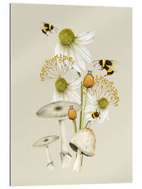 Gallery print Floral with bumblebees