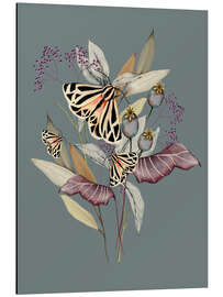 Magnettafel Floral mit Schmetterlingen III