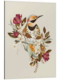 Magnettafel Floral mit Vogel II