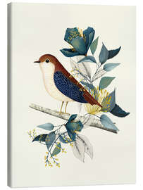 Canvas print Floral with bird I