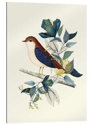 Gallery print Floral with bird I