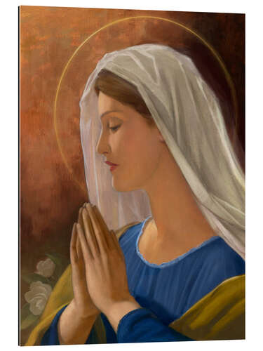 Gallery print Praying saint in a blue dress