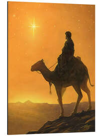 Aluminium print Wise on a camel watching holy star