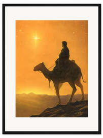 Gerahmter Kunstdruck Weiser beobachtet dem heiligen Stern