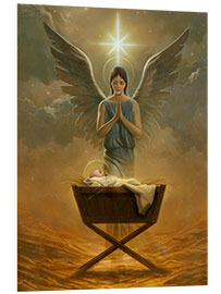 Foam board print Angel at the manger