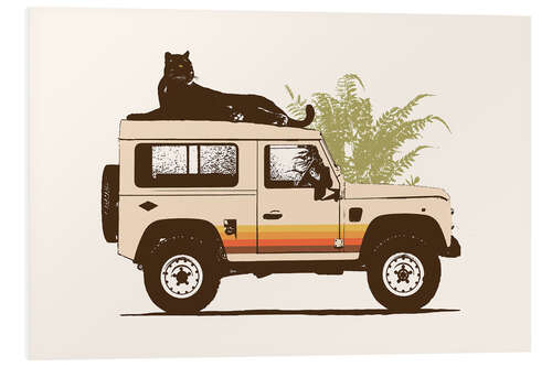 Foam board print Panther on car