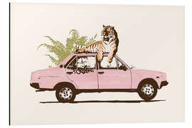 Magnettafel Tiger auf einem Auto