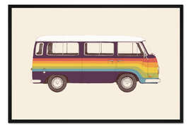 Gerahmter Kunstdruck Regenbogen-Van
