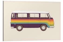 Magnettafel Regenbogen-Van