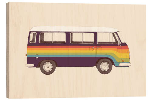 Puutaulu Rainbow Van