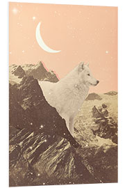 Foam board print Giant Wolf in Mountains