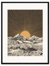 Gerahmter Kunstdruck Gebirgslandschaft VI