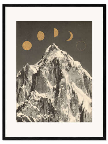 Kunsttryk i ramme Moon Phases