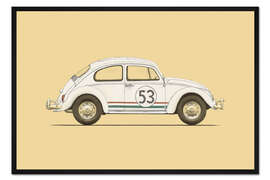 Gerahmter Kunstdruck Käfer - Oldtimer