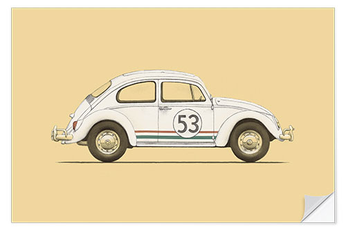 Wall sticker Beetle - Vintage car