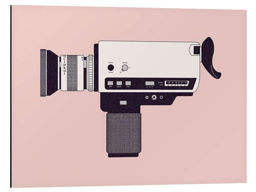 Aluminium print Super 8 Camera