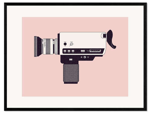 Framed art print Super 8 Camera