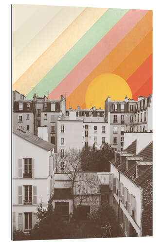 Gallery print Rainbow sky above Paris