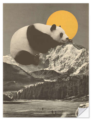 Wall sticker Panda's nap on mountain