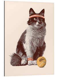 Magnettafel Katze beim Tennis