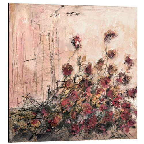 Aluminium print Fallen bouquet of flowers