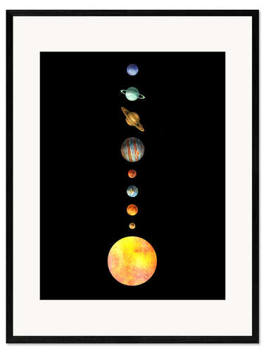 Gerahmter Kunstdruck Das Sonnensystem