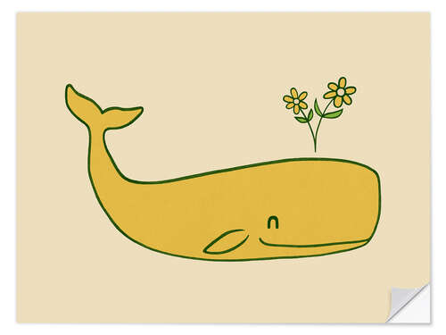 Naklejka na ścianę Peace Whale