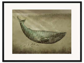 Gerahmter Kunstdruck Der Damast-Wal