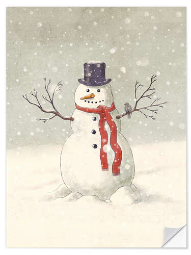 Wandsticker Der Schneemann