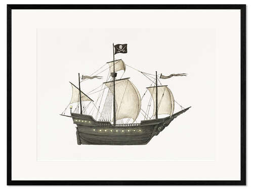 Framed art print Pirate ship