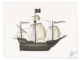 Wall sticker Pirate ship