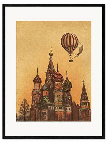 Plakat artystyczny premium w ramie Moving to Moscow