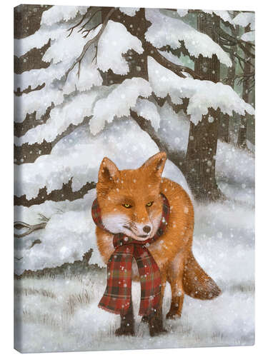 Canvas print Winter Fox