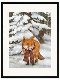 Gerahmter Kunstdruck Winterfuchs