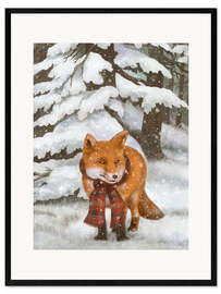 Gerahmter Kunstdruck Winterfuchs