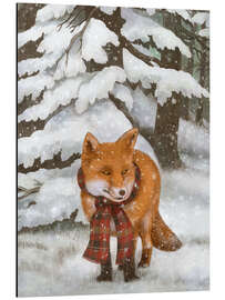 Magnettafel Winterfuchs